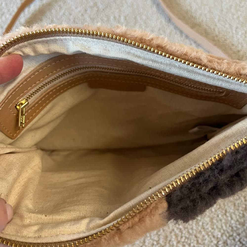 Primecut Patchwork Shearling Multicolor Bag - Picture 4 of 6